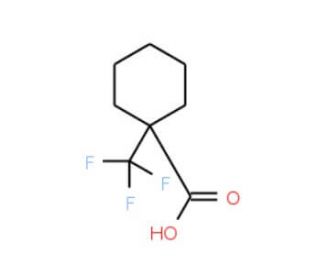 1-(Trifluoromethyl)cyclohexane-1-carboxylic acid (CAS 180918-40-5) - chemical structure image