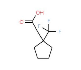 1-(Trifluoromethyl)cyclopentane-1-carboxylic acid (CAS 277756-44-2) - chemical structure image