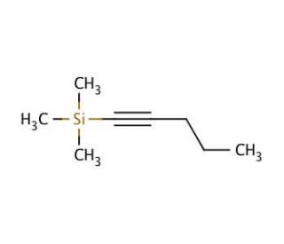 1-Trimethylsilyl-1-pentyne (CAS 18270-17-2) - chemical structure image