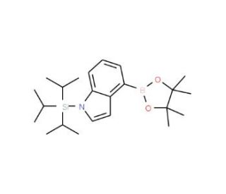 1-Tris(isopropylsilyl)-1H-indole-4-boronic acid, pinacol ester (CAS 690632-17-8) - chemical structure image