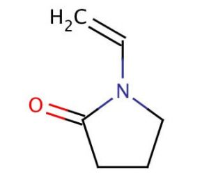 1-Vinyl-2-pyrrolidinone (CAS 88-12-0) - chemical structure image
