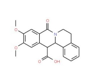 10,11-Dimethoxy-8-oxo-5,8,13,13a-tetrahydro-6H-isoquino[3,2-a]isoquinoline-13-carboxylic acid - chemical structure image