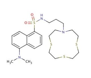 10-[3-(Dansylamido)propyl]-1,4,7-trithia-10-azacyclododecane (CAS 868365-96-2) - chemical structure image