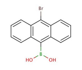 10-Bromoanthracene-9-boronic acid (CAS 641144-16-3) - chemical structure image