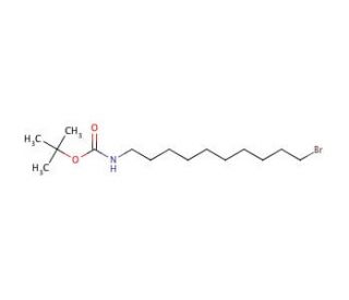 10-(t-Boc-amino)-1-decylbromide (CAS 887353-29-9) - chemical structure image