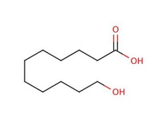 11-Hydroxyundecanoic acid (CAS 3669-80-5) - chemical structure image