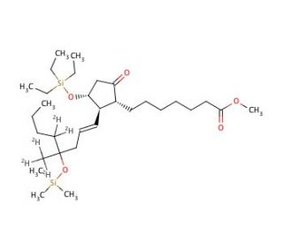11-O-Triethylsilyl-16-O-trimethylsilyl (8R,11R,12R,16RS)-Misoprostol-d5 - chemical structure image