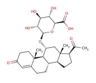 11&alpha;-Hydroxyprogesterone &beta;-D-Glucuronide (CAS 77710-64-6) - chemical structure image