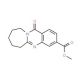 12-Oxo-6,7,8,9,10,12-hexahydro-azepino[2,1-b]quinazoline-3-carboxylic acid methyl ester - chemical structure image