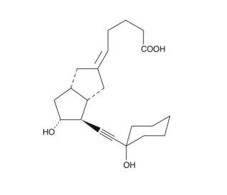 13,14-dehydro-15-cyclohexyl Carbaprostacyclin (CAS 145375-81-1) - chemical structure image