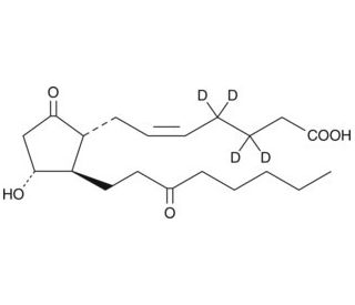 13,14-dihydro-15-keto Prostaglandin E2-d4 (CAS 363-23-5 (unlabeled)) - chemical structure image