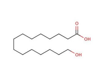 15-Hydroxypentadecanoic acid (CAS 4617-33-8) - chemical structure image