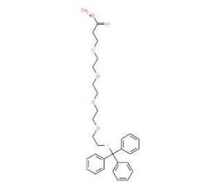 15-Tritylmercapto-4,7,10,13-tetraoxapentadecanoic acid monohydrate (CAS 882847-05-4) - chemical structure image