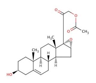 16,17-Epoxy-21-acetoxypregnenolone (CAS 28444-97-5) - chemical structure image