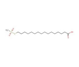 16-Methanethiosulfonyl Hexadecanoic Acid (CAS 887406-81-7) - chemical structure image