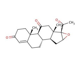 16a,17a-epoxy-4-pregnen-3,11,20-trione (CAS 3684-84-2) - chemical structure image