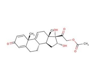 (16&alpha;)-21-Acetyloxy-16,17-dihydroxy-pregna-1,4,9(11)-triene-3,20-dione - chemical structure image