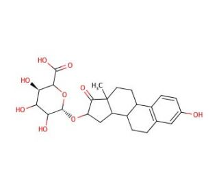 16&alpha;-Hydroxyestrone 16-&beta;-D-Glucuronide (CAS 15270-34-5) - chemical structure image