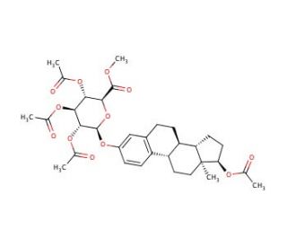 17&beta;-Acetyl-estradiol 3-(Tri-O-acetyl-&beta;-D-glucuronic Acid Methyl Ester) - chemical structure image