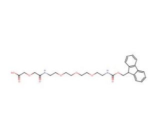 17-(Fmoc-amino)-5-oxo-6-aza-3,9,12,15-tetraoxaheptadecanoic Acid (CAS 489427-26-1) - chemical structure image