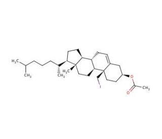 19-Iodocholesterol 3-acetate (CAS 4561-90-4) - chemical structure image