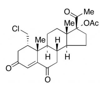 1&alpha;-Chloromethyl-3,6,20-pregn-4-en-17-yl Acetate - chemical structure image