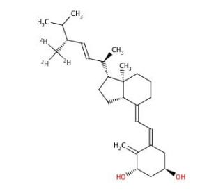 1&alpha;-Hydroxy Vitamin D2-d3 (CAS 54573-75-0 (unlabeled)) - chemical structure image