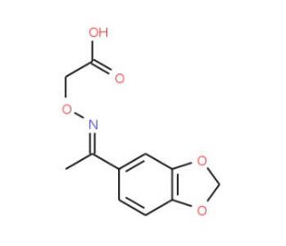 ({[(1E)-1-(1,3-benzodioxol-5-yl)ethylidene]amino}oxy)acetic acid - chemical structure image