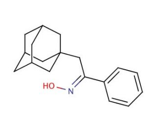 (1E)-2-(1-adamantyl)-1-phenylethanone oxime - chemical structure image