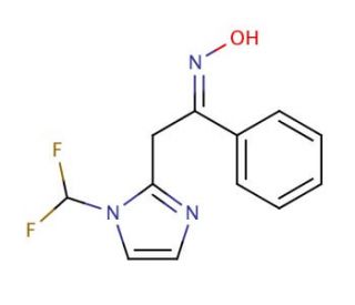(1E)-2-[1-(difluoromethyl)-1H-imidazol-2-yl]-1-phenylethanone oxime - chemical structure image