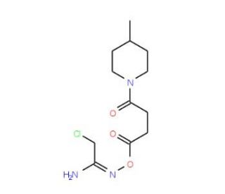 (1E)-2-Chloro-N&prime;-{[4-(4-methylpiperidin-1-yl)-4-oxobutanoyl]oxy}ethanimidamide - chemical structure image