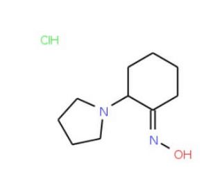 (1E)-2-pyrrolidin-1-ylcyclohexanone oxime hydrochloride - chemical structure image