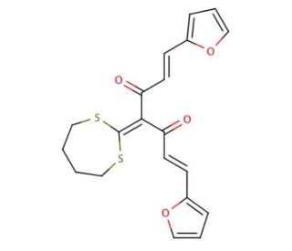 (1E,6E)-4-(1,3-dithiepan-2-ylidene)-1,7-di-2-furylhepta-1,6-diene-3,5-dione - chemical structure image
