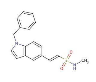 (1E)-N-Methyl-2-[1-(phenylmethyl)-1H-indol-5-yl]ethenesulfonamide (CAS 894351-84-9) - chemical structure image