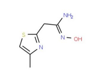 (1E)-N&prime;-hydroxy-2-(4-methyl-1,3-thiazol-2-yl)ethanimidamide (CAS 875164-25-3) - chemical structure image