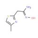 (1E)-N′-hydroxy-2-(4-methyl-1,3-thiazol-2-yl)ethanimidamide (CAS 875164-25-3) - chemical structure image