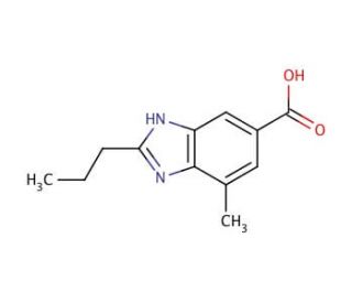 1H-Benzimidazole-4-methyl-2-propyl-6-carboxylic Acid (CAS 152628-03-0) - chemical structure image