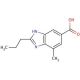1H-Benzimidazole-4-methyl-2-propyl-6-carboxylic Acid (CAS 152628-03-0) - chemical structure image