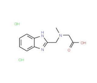[(1H-Benzoimidazol-2-ylmethyl)-methyl-amino]-acetic acid dihydrochloride - chemical structure image