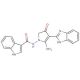 1H-Indole-3-carboxylic acid [5-amino-4-(1H-benzoimidazol-2-yl)-3-oxo-2,3-dihydro-pyrrol-1-yl]-amide - chemical structure imag