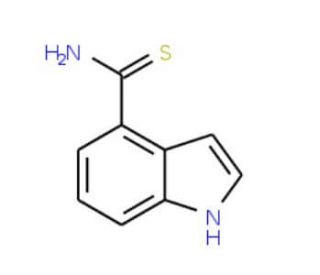 1H-Indole-4-carbothioic acid amide (CAS 885272-40-2) - chemical structure image