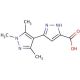 1′,3′,5′-trimethyl-1H,1′H-3,4′-bipyrazole-5-carboxylic acid - chemical structure image