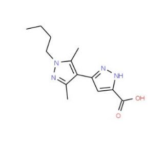 1&prime;-Butyl-3&prime;,5&prime;-dimethyl-1H,1&prime;H-[3,4&prime;]bipyrazolyl-5-carboxylic acid - chemical structure image
