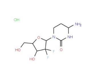 1&prime;-Epi Gemcitabine-13C,15N2 Hydrochloride - chemical structure image