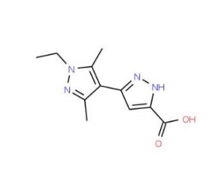 1&prime;-ethyl-3&prime;,5&prime;-dimethyl-1H,1&prime;H-3,4&prime;-bipyrazole-5-carboxylic acid - chemical structure image