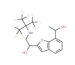 1&prime;-Hydroxy Bufuralol-d9 (Mixture of Diastereomers) (CAS 1185069-74-2) - chemical structure image