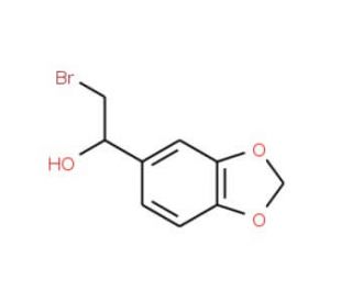 (1R)-1-(1,3-benzodioxol-5-yl)-2-bromoethanol - chemical structure image