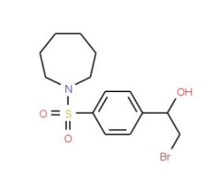 (1R)-1-[4-(azepan-1-ylsulfonyl)phenyl]-2-bromoethanol - chemical structure image