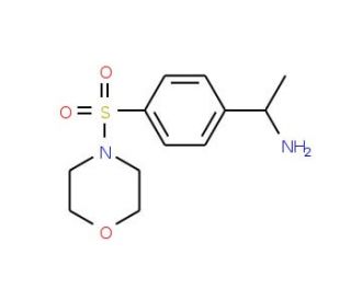 (1R)-1-[4-(morpholin-4-ylsulfonyl)phenyl]ethanamine - chemical structure image