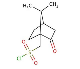 (1R)-(&minus;)-10-Camphorsulfonyl Chloride (CAS 39262-22-1) - chemical structure image